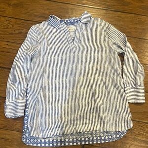 Vineyard Vines Blue and White Striped Kids Blouse